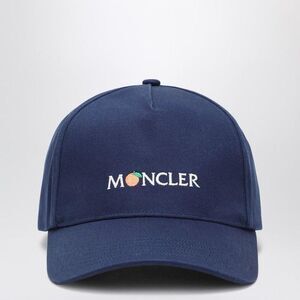 MONCLER GENIUS Cotton Baseball Cap with Embroidered Logo Men BLUE Hats & Caps